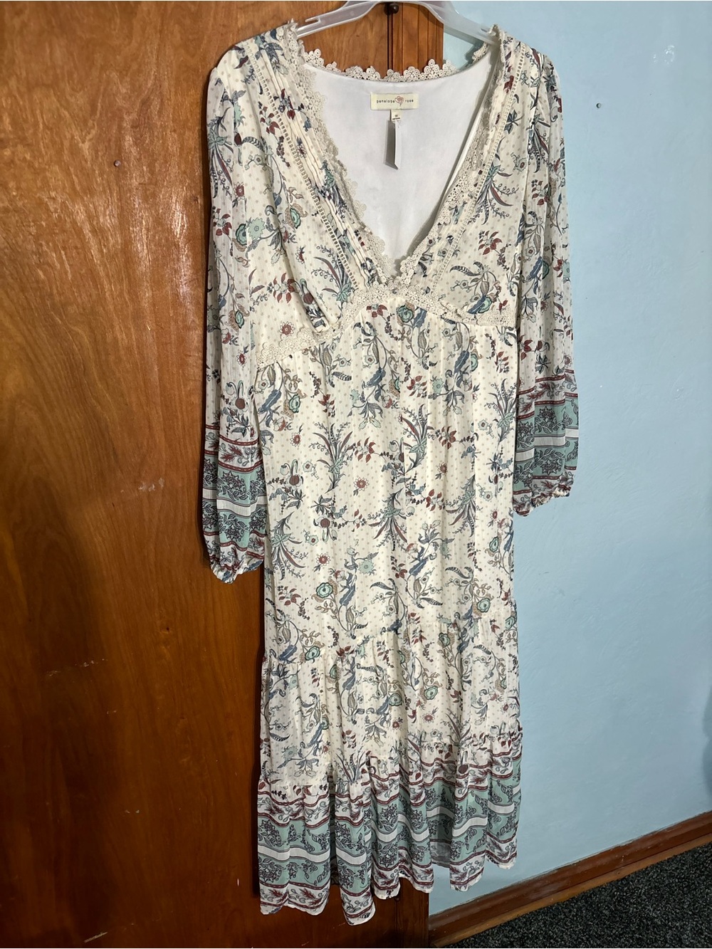 NWT Penelope Rose Lace Paisley Long Dress Size 1X New